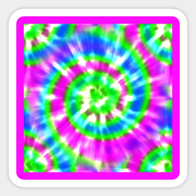 Tie Dye Psychedelic Rainbow Sticker by NekoNinja